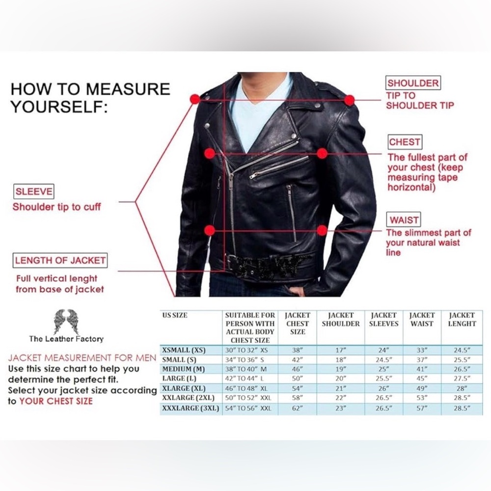 Men's Classic Black Leather Jacket - Picture 6 of 10